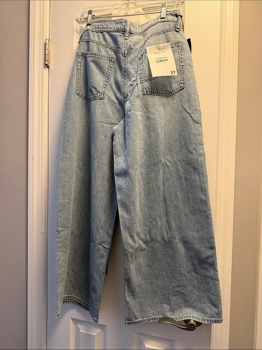 Brand New Rag & Bone The Serena High Rise Crop Wide Leg Jeans Size 27 Buchanan